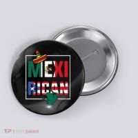 Puerto Rican Mexican Flag, Mexirican Half Puerto Button thumb 0