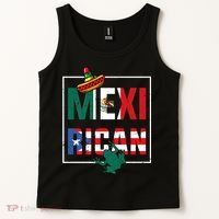 Puerto Rican Mexican Flag, Mexirican Half Puerto Tank Top thumb 2