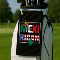 Puerto Rican Mexican Flag, Mexirican Half Puerto Golf Towel thumb 2