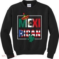 Puerto Rican Mexican Flag, Mexirican Half Puerto Kids Sweatshirt thumb 0