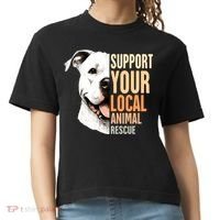 Pitbull Rescue Mom Adoption Support Your Local Animal Rescue  Comfort Colors Boxy T-Shirt thumb 0