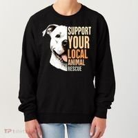 Pitbull Rescue Mom Adoption Support Your Local Animal Rescue  Women's Sweatshirt thumb 0