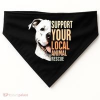 Pitbull Rescue Mom Adoption Support Your Local Animal Rescue  USA-Made Doggie Bandana thumb 0