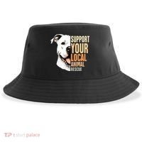 Pitbull Rescue Mom Adoption Support Your Local Animal Rescue  Sustainable Bucket Hat thumb 0