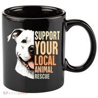 Pitbull Rescue Mom Adoption Support Your Local Animal Rescue  11oz C Handle Ceramic Mug thumb 0