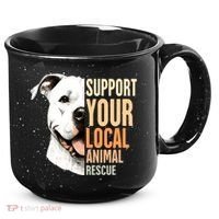 Pitbull Rescue Mom Adoption Support Your Local Animal Rescue  15oz Campfire Ceramic Mug thumb 0