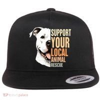 Pitbull Rescue Mom Adoption Support Your Local Animal Rescue  Flat Bill Trucker Hat thumb 0