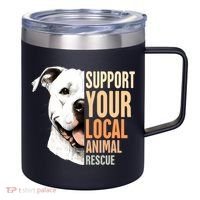 Pitbull Rescue Mom Adoption Support Your Local Animal Rescue  12oz Stainless Steel Coffee Mug thumb 0