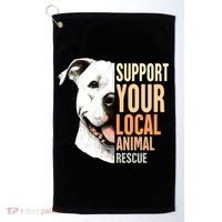 Pitbull Rescue Mom Adoption Support Your Local Animal Rescue  Golf Towel thumb 0