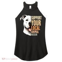 Pitbull Rescue Mom Adoption Support Your Local Animal Rescue  Women's Perfect Tri Rocker Tank thumb 0
