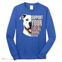 Pitbull Rescue Mom Adoption Support Your Local Animal Rescue  Long Sleeve Shirt thumb 0