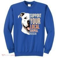 Pitbull Rescue Mom Adoption Support Your Local Animal Rescue  Sweatshirt thumb 0