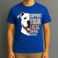 Pitbull Rescue Mom Adoption Support Your Local Animal Rescue  T-Shirt thumb 3