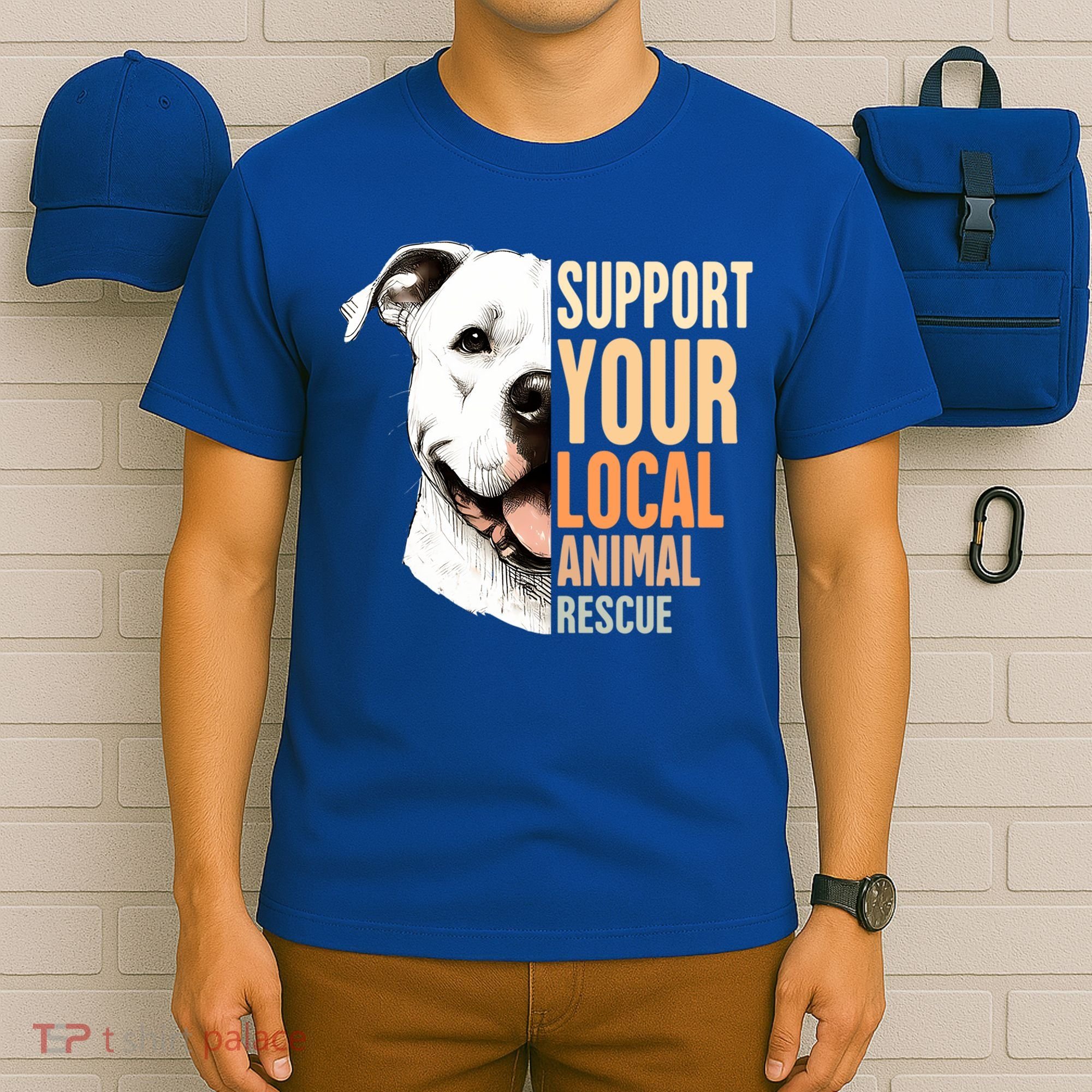 Pitbull Rescue Mom Adoption Support Your Local Animal Rescue  T-Shirt