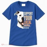 Pitbull Rescue Mom Adoption Support Your Local Animal Rescue  Tall T-Shirt thumb 0