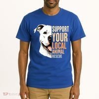 Pitbull Rescue Mom Adoption Support Your Local Animal Rescue  Tall T-Shirt thumb 2