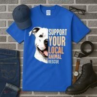 Pitbull Rescue Mom Adoption Support Your Local Animal Rescue  Tall T-Shirt thumb 3