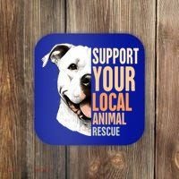 Pitbull Rescue Mom Adoption Support Your Local Animal Rescue  Coaster thumb 0