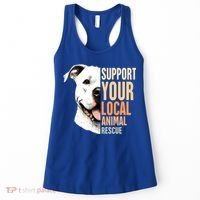 Pitbull Rescue Mom Adoption Support Your Local Animal Rescue  Women's Tank Top thumb 0