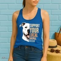 Pitbull Rescue Mom Adoption Support Your Local Animal Rescue  Women's Tank Top thumb 2