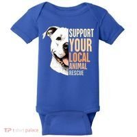 Pitbull Rescue Mom Adoption Support Your Local Animal Rescue  Baby Bodysuit thumb 0