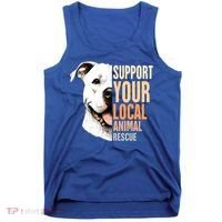 Pitbull Rescue Mom Adoption Support Your Local Animal Rescue  Tank Top thumb 0