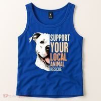 Pitbull Rescue Mom Adoption Support Your Local Animal Rescue  Tank Top thumb 2