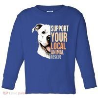 Pitbull Rescue Mom Adoption Support Your Local Animal Rescue  Toddler Long Sleeve Shirt thumb 0