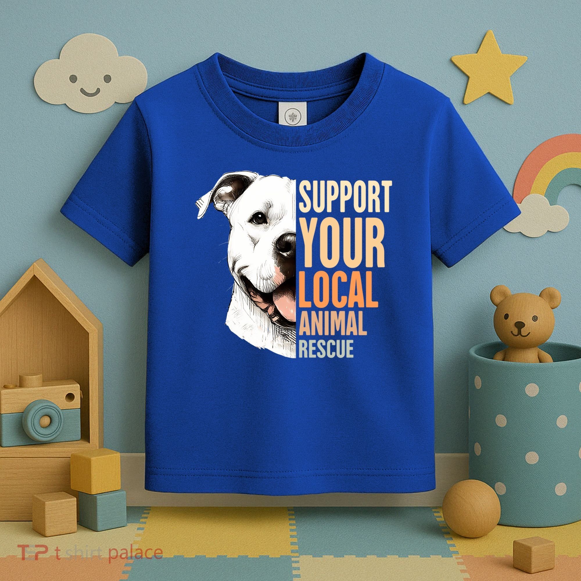 Pitbull Rescue Mom Adoption Support Your Local Animal Rescue  Toddler T-Shirt