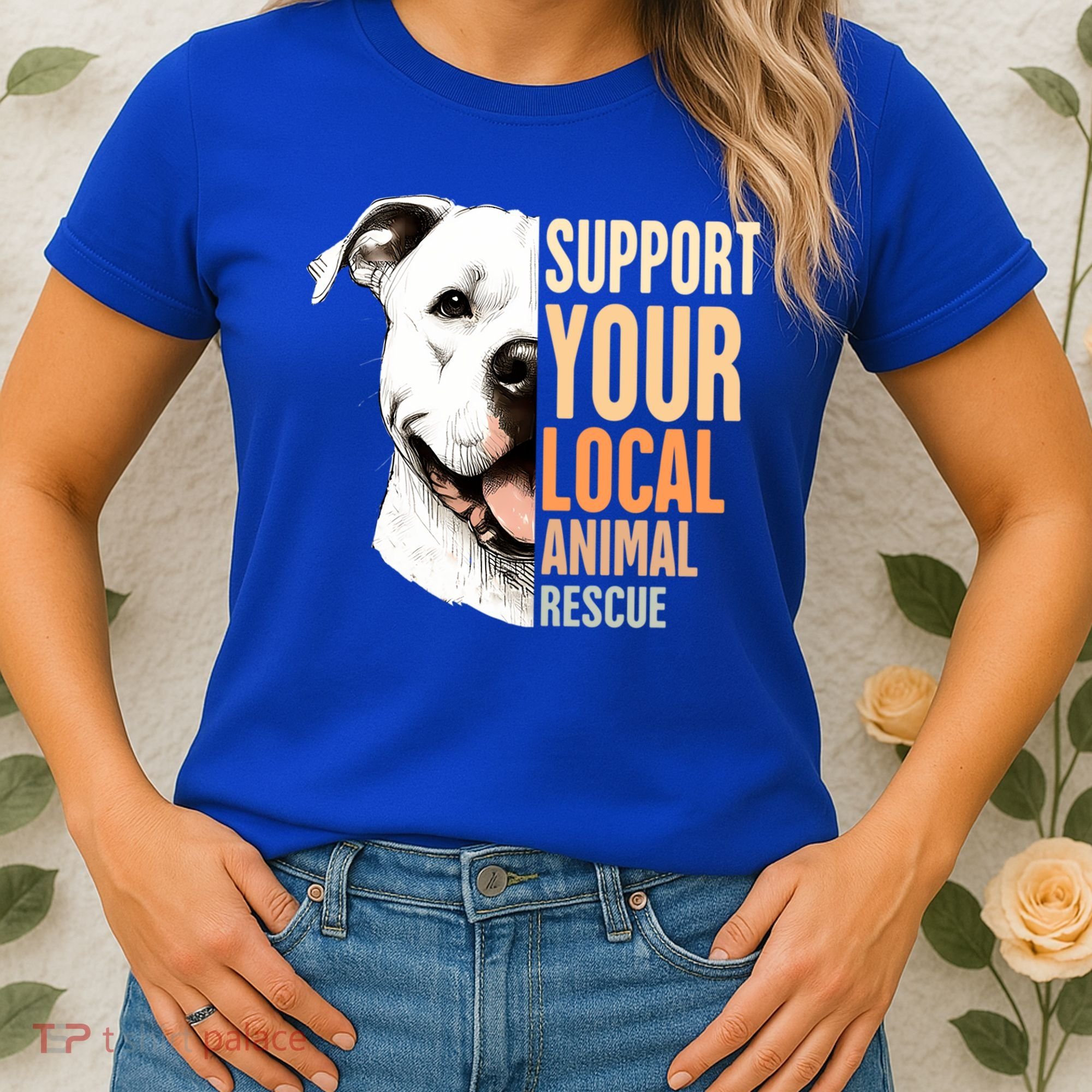 Pitbull Rescue Mom Adoption Support Your Local Animal Rescue  Women's T-Shirt