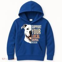 Pitbull Rescue Mom Adoption Support Your Local Animal Rescue  Kids Hoodie thumb 0