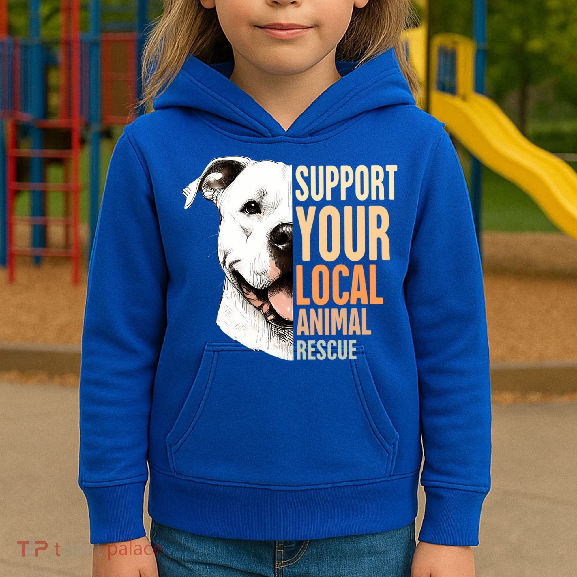 Pitbull Rescue Mom Adoption Support Your Local Animal Rescue  Kids Hoodie