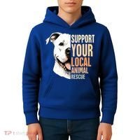 Pitbull Rescue Mom Adoption Support Your Local Animal Rescue  Kids Hoodie thumb 4