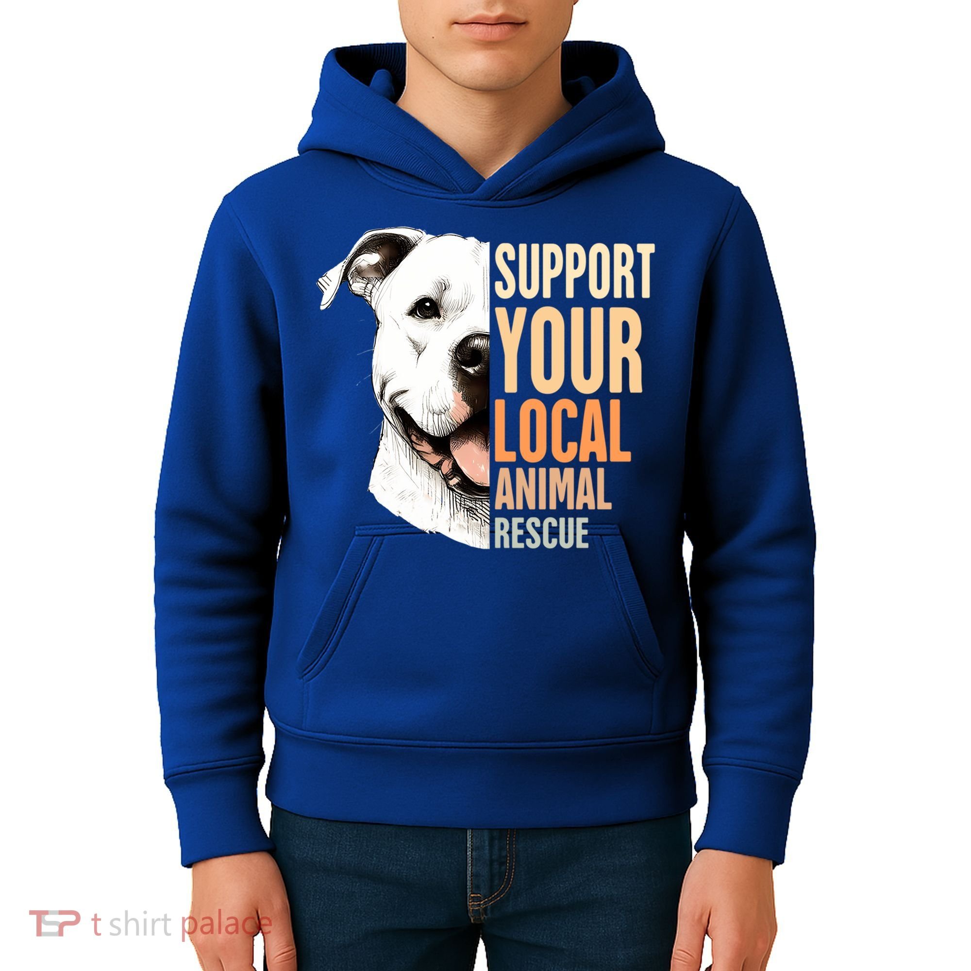 Pitbull Rescue Mom Adoption Support Your Local Animal Rescue  Kids Hoodie