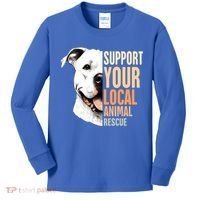 Pitbull Rescue Mom Adoption Support Your Local Animal Rescue  Kids Long Sleeve Shirt thumb 0