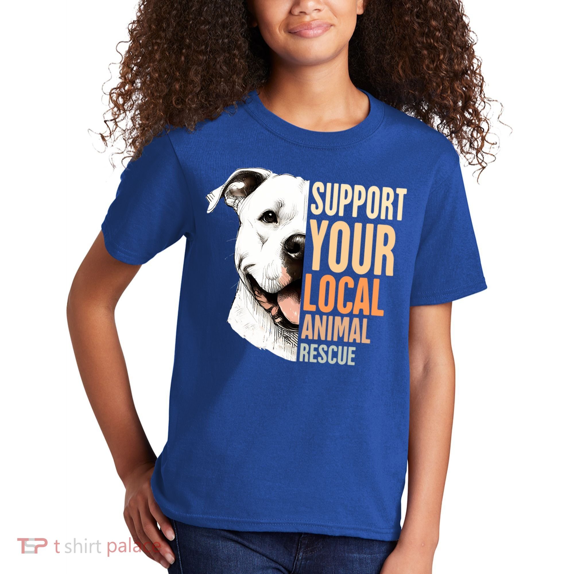 Pitbull Rescue Mom Adoption Support Your Local Animal Rescue  Kids T-Shirt