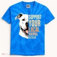 Pitbull Rescue Mom Adoption Support Your Local Animal Rescue  Kids Tie-Dye T-Shirt thumb 0