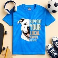 Pitbull Rescue Mom Adoption Support Your Local Animal Rescue  Kids Tie-Dye T-Shirt thumb 2
