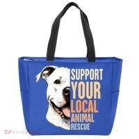 Pitbull Rescue Mom Adoption Support Your Local Animal Rescue  Tote Bag thumb 0