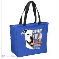 Pitbull Rescue Mom Adoption Support Your Local Animal Rescue  Tote Bag thumb 2