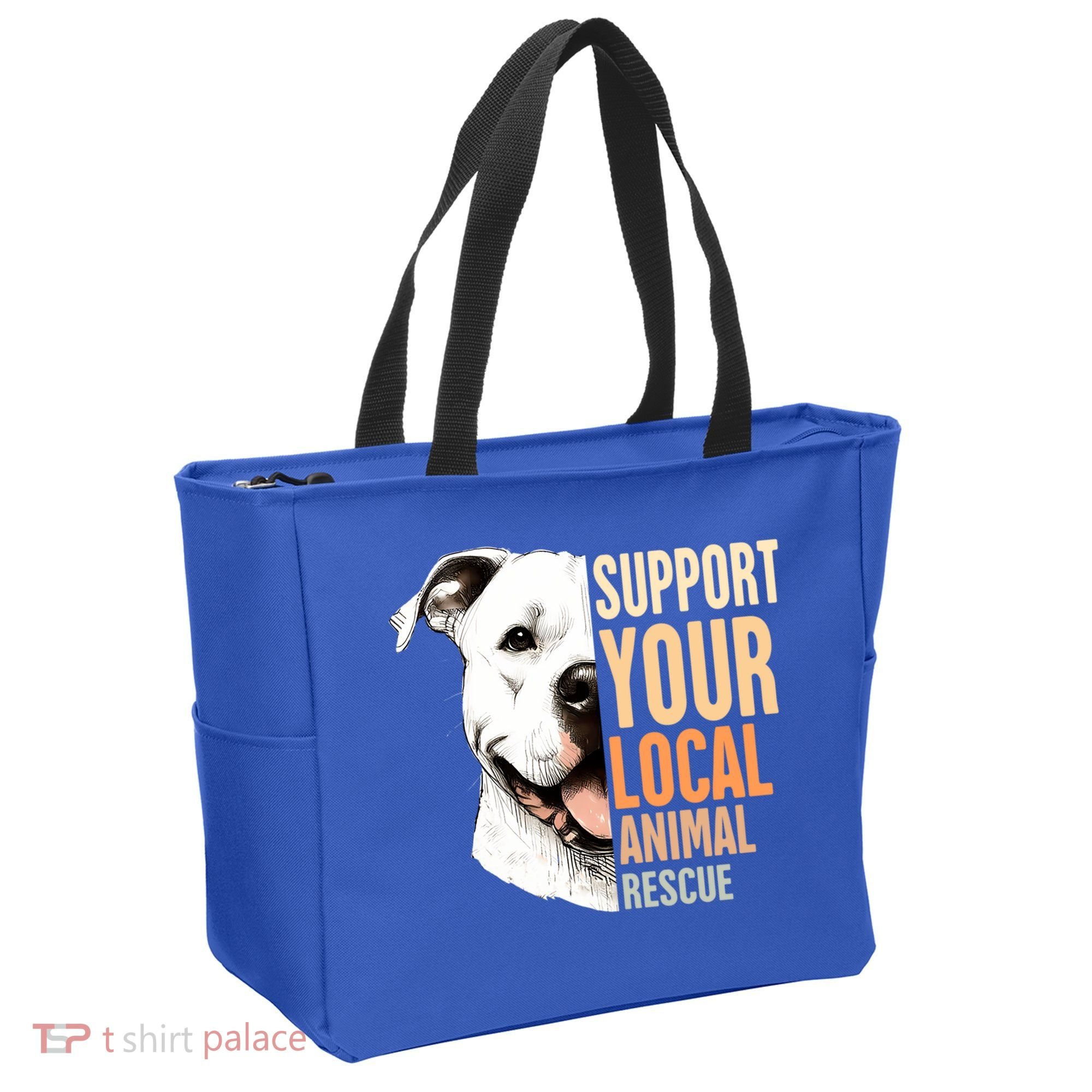 Pitbull Rescue Mom Adoption Support Your Local Animal Rescue  Tote Bag