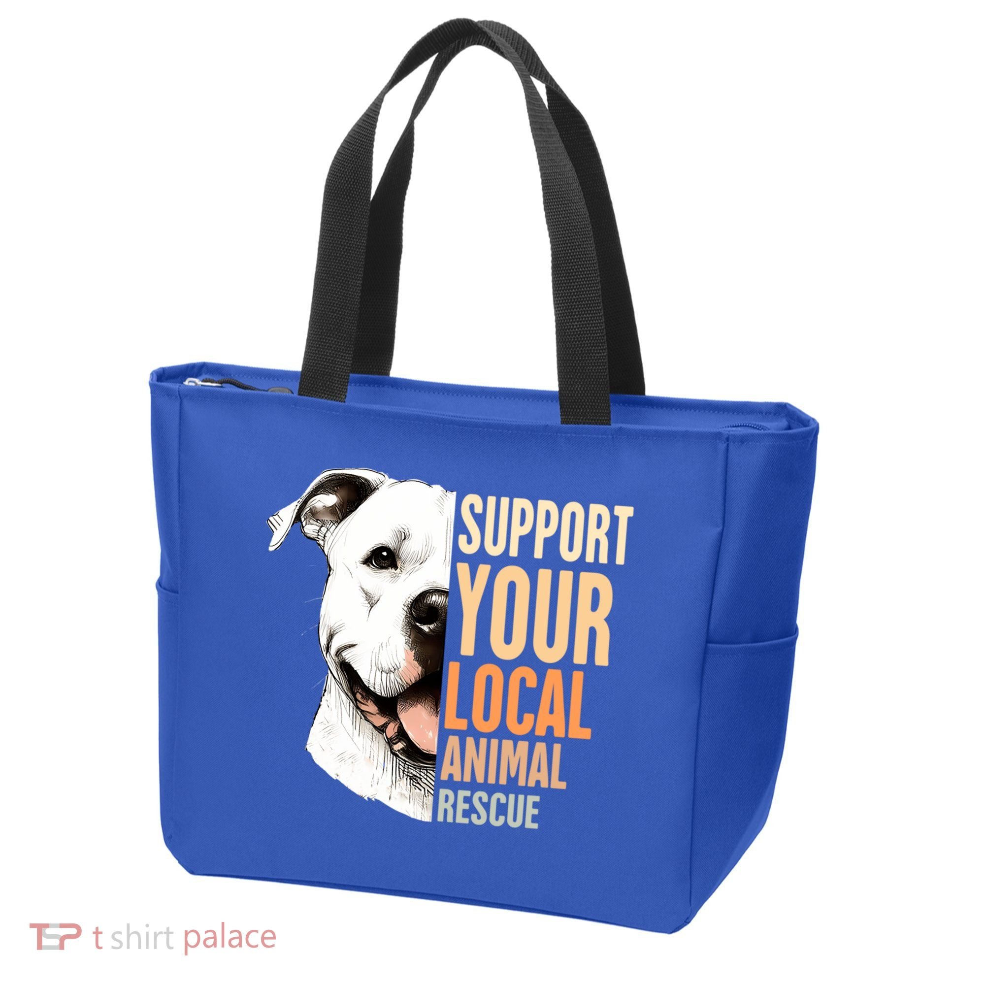 Pitbull Rescue Mom Adoption Support Your Local Animal Rescue  Tote Bag