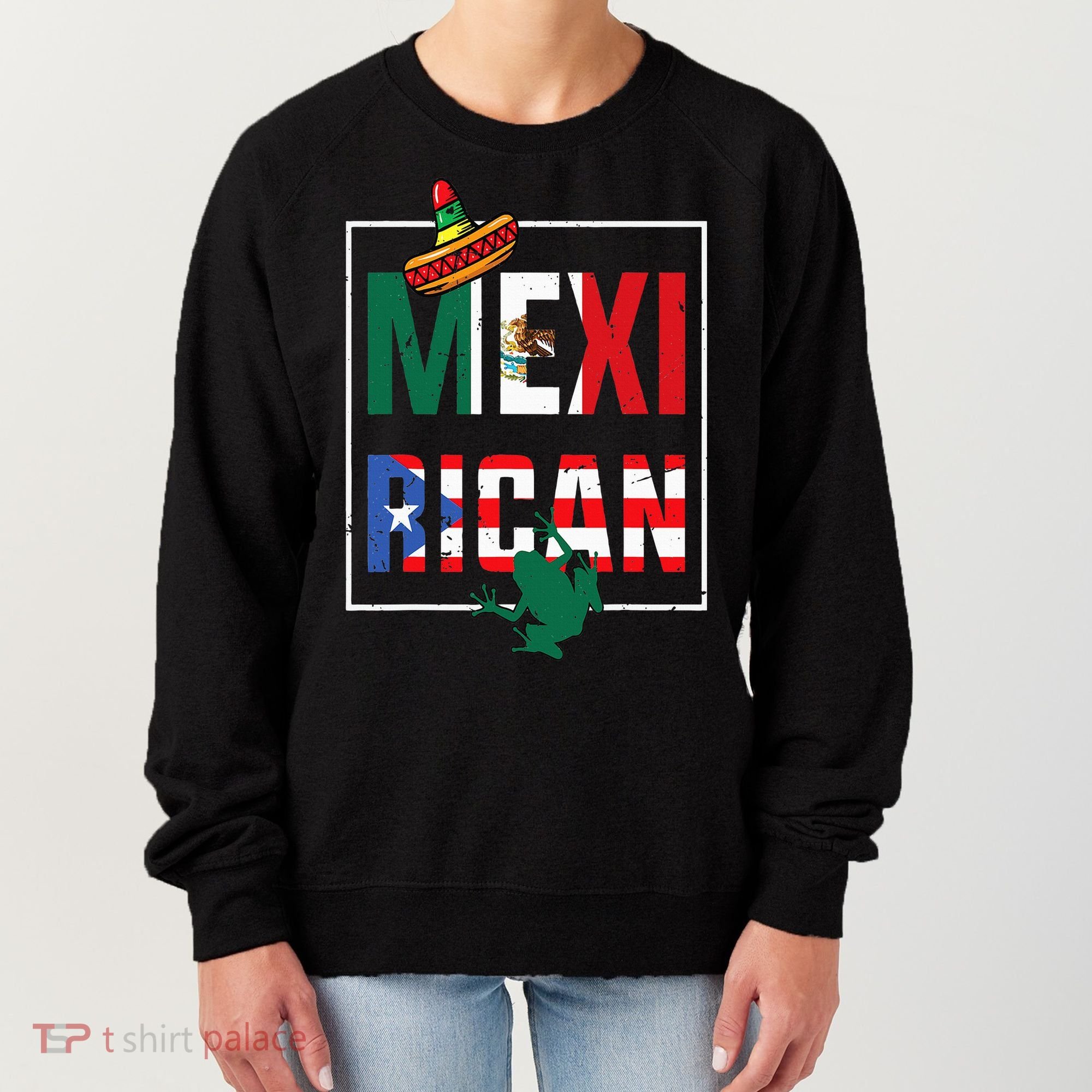 Puerto Rican Mexican Flag Mexirican Half Puerto rico Mexico Women's Sweatshirt