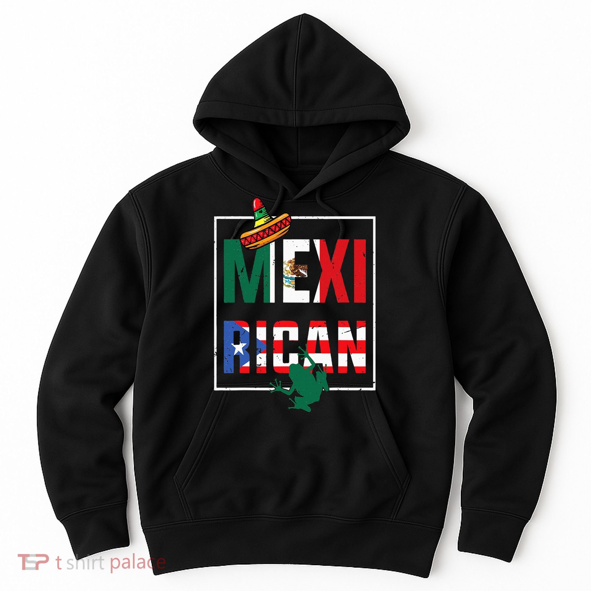 Puerto Rican Mexican Flag Mexirican Half Puerto rico Mexico Hoodie