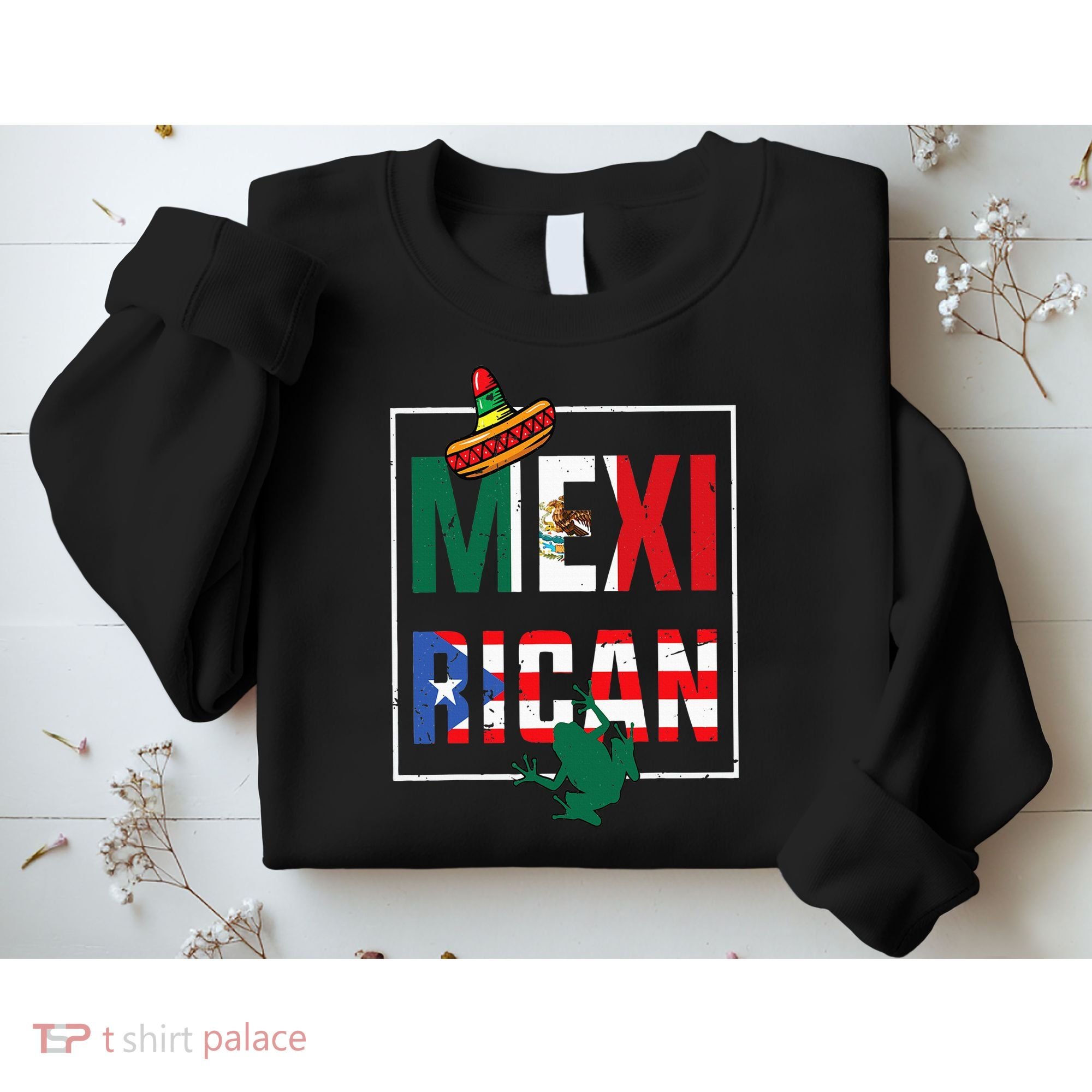Puerto Rican Mexican Flag Mexirican Half Puerto rico Mexico Sweatshirt