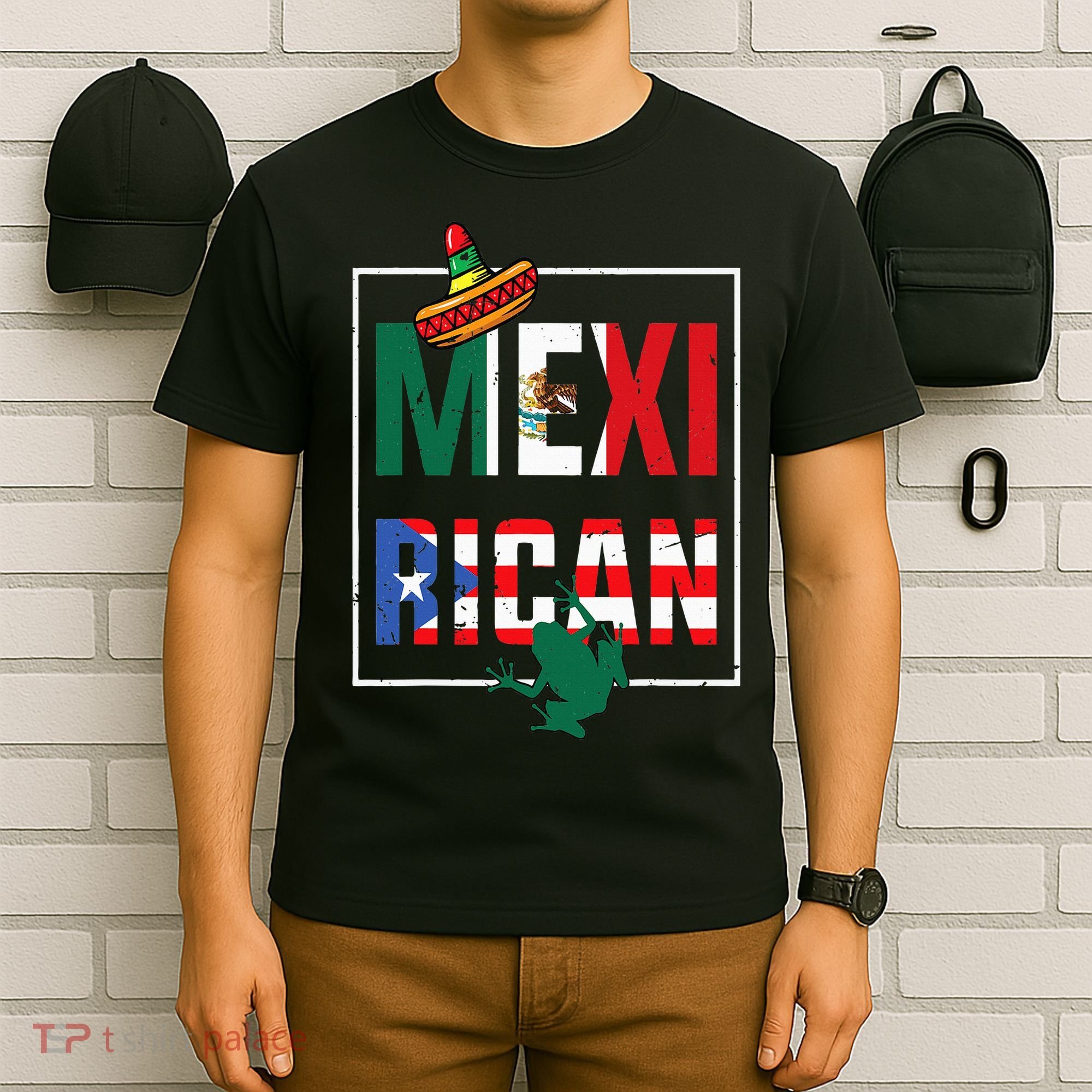 Puerto Rican Mexican Flag Mexirican Half Puerto rico Mexico T-Shirt