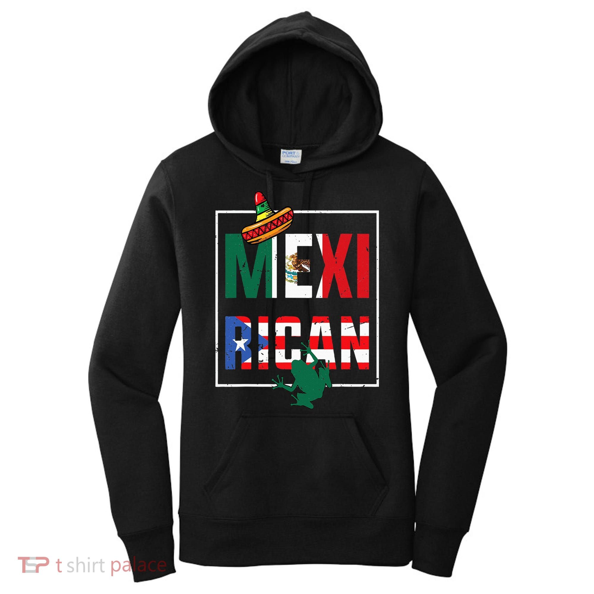 Puerto Rican Mexican Flag Mexirican Half Puerto rico Mexico Women's Hoodie