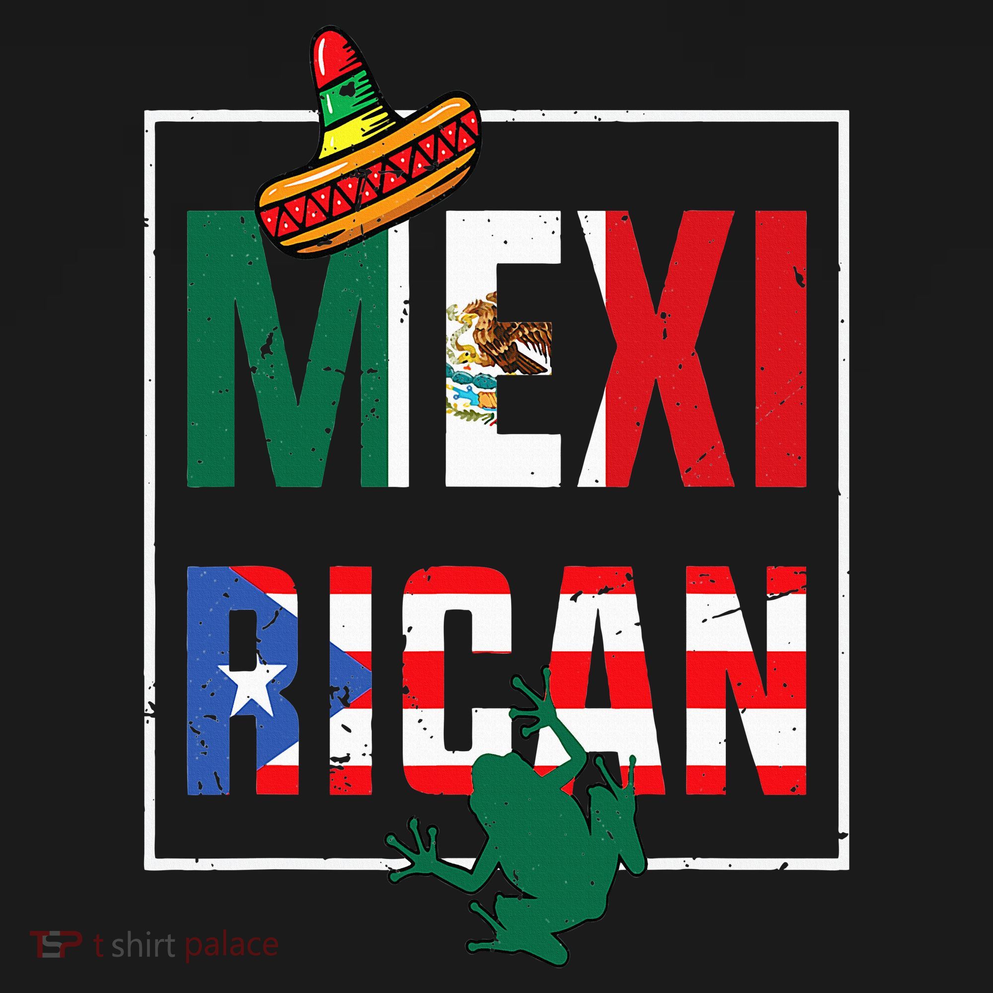 Puerto Rican Mexican Flag Mexirican Half Puerto rico Mexico Mousepad