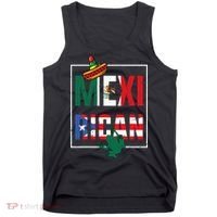 Puerto Rican Mexican Flag Mexirican Half Puerto rico Mexico Tank Top thumb 0
