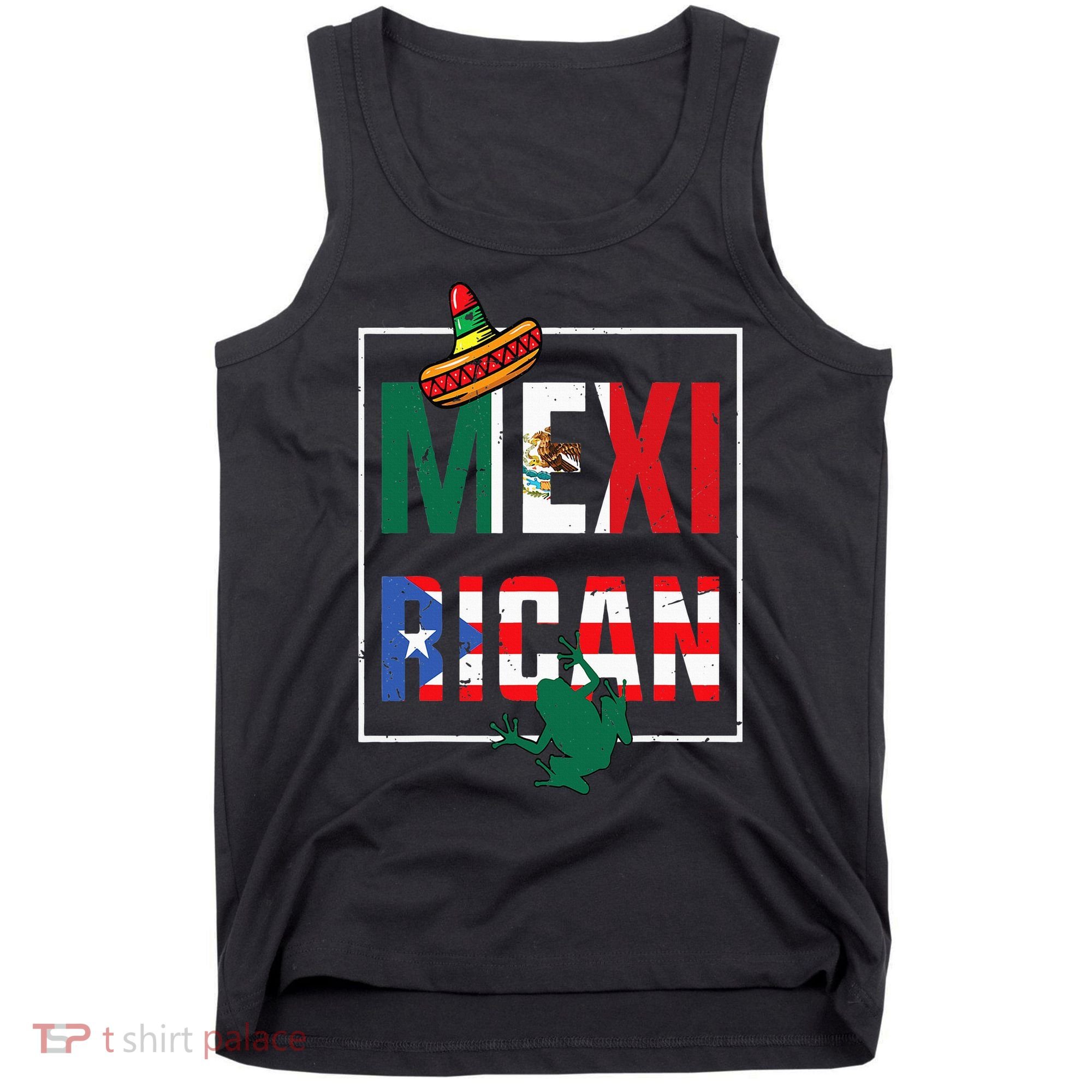Puerto Rican Mexican Flag Mexirican Half Puerto rico Mexico Tank Top